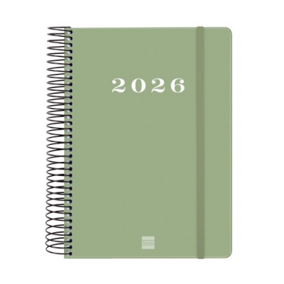 AGENDA 2026 BASIC MY E10 155X212MM DIA PAGINA VERDE FINOCAM 743522026
