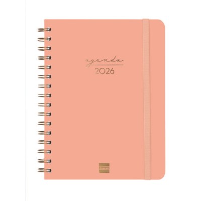 AGENDA 2026 TRENDY ALMA E10 155X212MM SEMANA VISTA HORIZONTAL CORAL FINOCAM 762020526