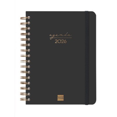 AGENDA 2026 TRENDY ALMA E10 155X212MM DIA PAGINA NEGRO FINOCAM 762040126