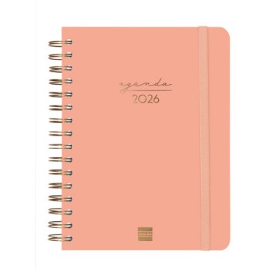 AGENDA 2026 TRENDY ALMA E10 155X212MM DIA PAGINA CORAL FINOCAM 762040526