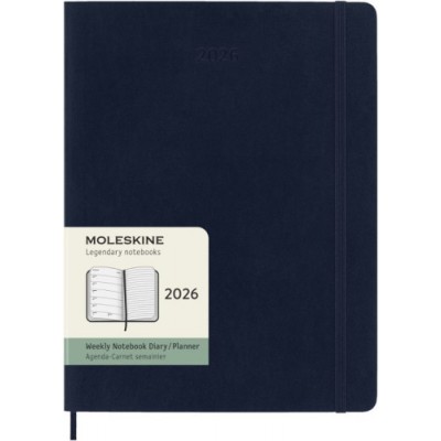 AGENDA 2026 TAPA BLANDA 12 MESES SEMANAL XL 19 X 25 CM AZUL ZAFIRO MOLESKINE DSB2012WN4Y26