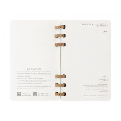 AGENDA 2026 TAPA BLANDA 12 MESES ESPIRAL L 13 X 21 CM NEGRA MOLESKINE DSSPB12MWH3Y26