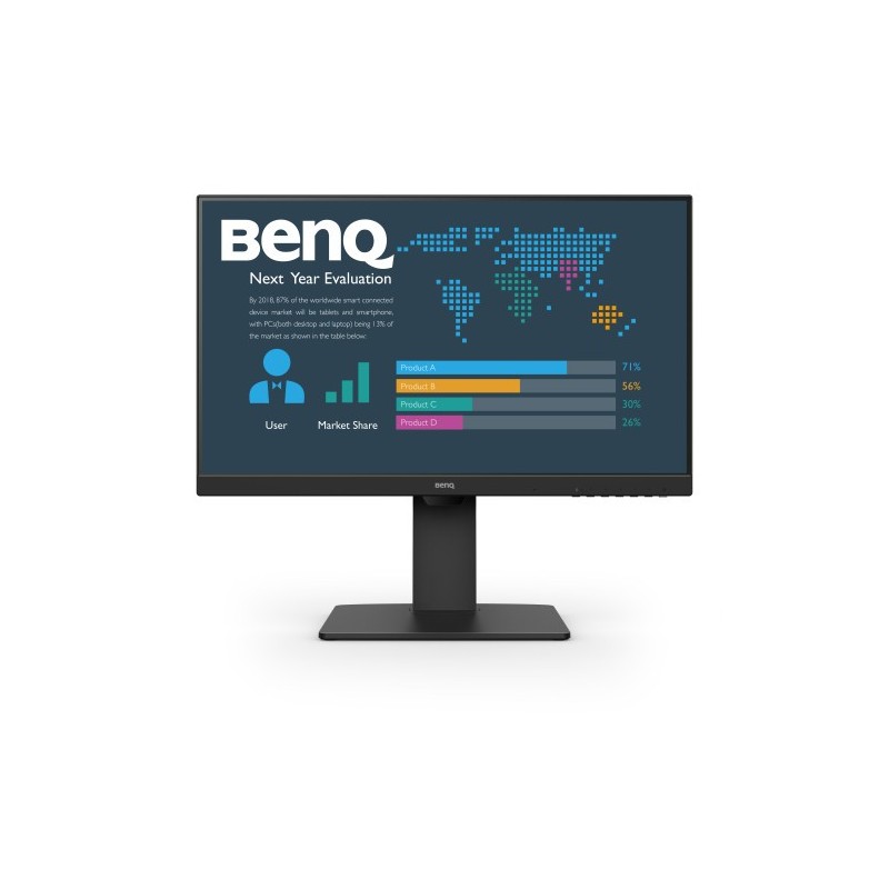 MONITOR BENQ BUSINESS BL2486TC 238 IPS 1080P FHD USB C 65W  100HZ EYE CARE ERGONoMICO HUB USB  99 SRGB HDMI DP TUV