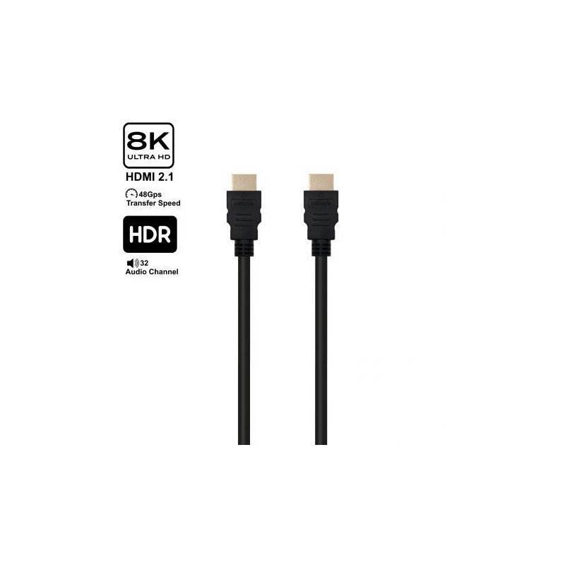 EWENT ULTRA HIGH SPEED HDMI 21 CABLE WITH ETHERNET BLACK M M 80M 8K60HZ HDR