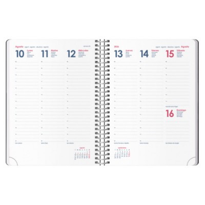 AGENDA 2025 SYNCRO SEMANA VISTA 15 X 21 CM NEGRO DOHE 11622 25