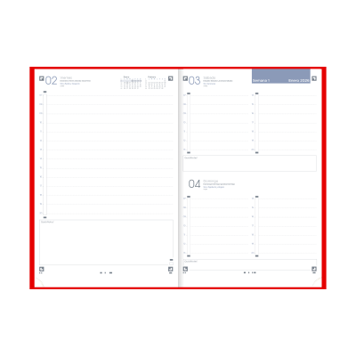 AGENDA 2026 MINIMAL A5 15X21CM DIA PAGINA COLOR ROJO OXFORD 400201724