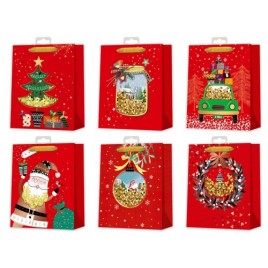 BOLSA NAVIDAD ROJA C CONFETTI BISMARK 332865