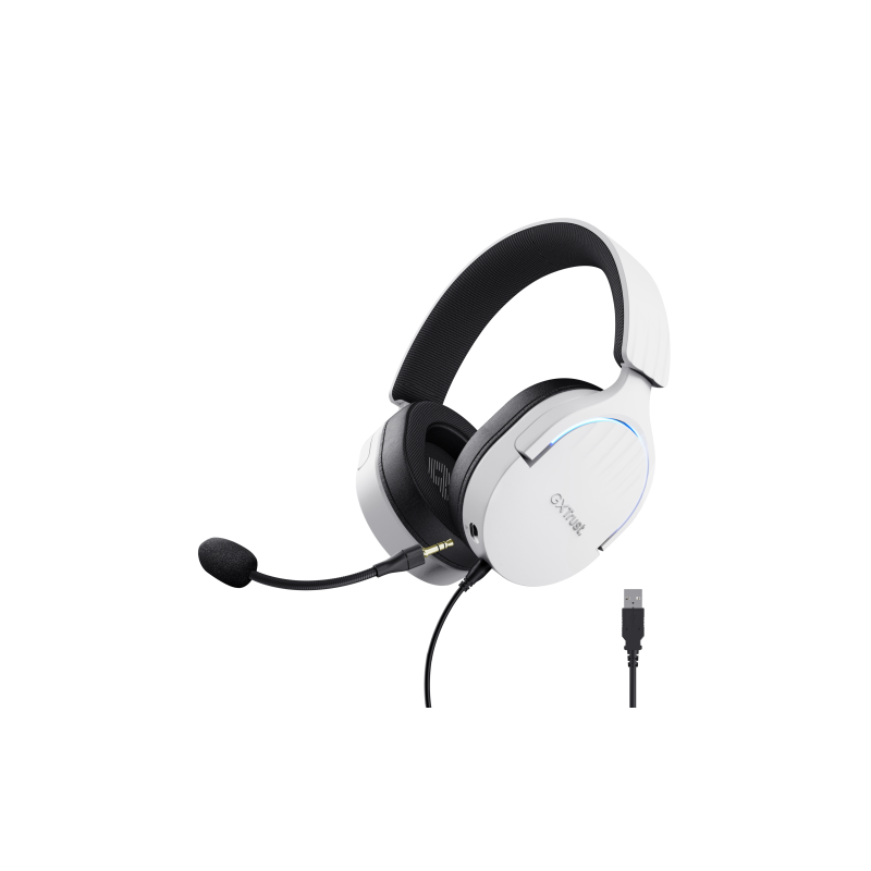 Trust GXT 490 FAYZO Auriculares Alambrico Diadema Motocicleta USB tipo A Negro Blanco