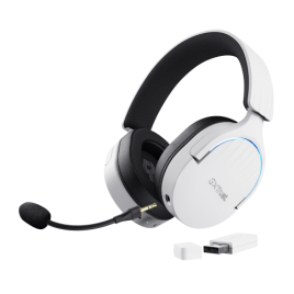 Trust GXT 491W FAYZO Auriculares Inalambrico y alambrico Diadema Juego USB Tipo C Bluetooth Negro Blanco