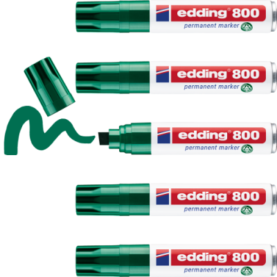 MARCADOR PERMAMENTE PUNTA BISELADA 4 12MM VERDE EDDING 10800 04