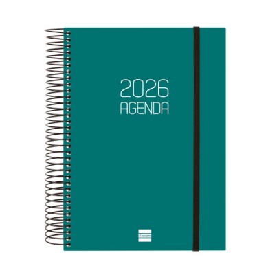 AGENDA 2026 BASIC OPAQUE E10 155X212MM DIA PAGINA VERDE FINOCAM 742912026