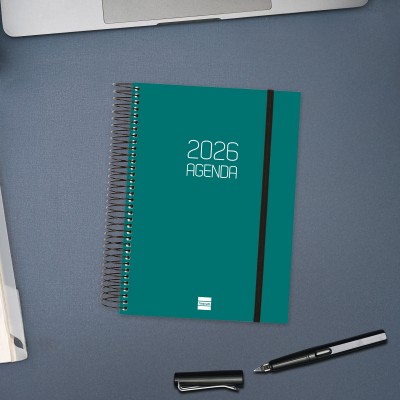 AGENDA 2026 BASIC OPAQUE E10 155X212MM DIA PAGINA VERDE FINOCAM 742912026