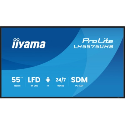 MONITOR TACTIL IIYAMA 55 3840X2160 UHD VA 500CD M2 HORIZ VERTFAILOVERMM 2X 10W HDMI 3X DP DP OUT USB 20 X2 WIFI LAN MEDIA PLAY 