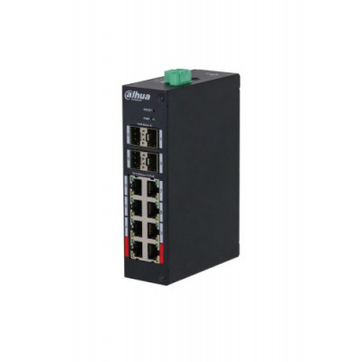 DH HS4412 8ET 96 DAHUA SWITCH INDUSTRIAL MANAGED 8 PUERTOS POE 10 100 MBPS 4 SFP 1000 MBPS UPLINK