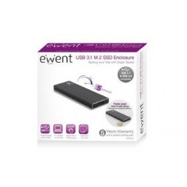 Ewent EW7023 caja para disco duro externo Caja externa para unidad de estado solido SSD Negro