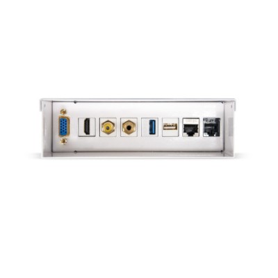 Nanocable Caja de conexiones multimedia de pared VGAHDMIJACK35RCA2xUSB2xRJ45 Blanco
