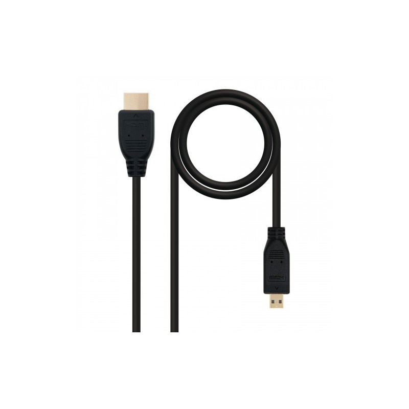 Nanocable HDMI 08m cable HDMI 08 m HDMI tipo A Estandar HDMI tipo D Micro Negro