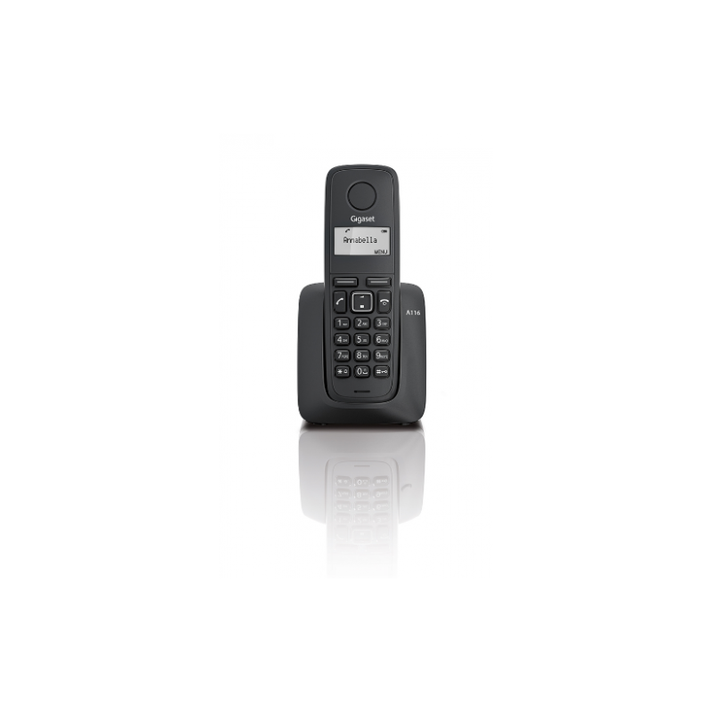 Gigaset A116 Telefono DECT Identificador de llamadas Negro