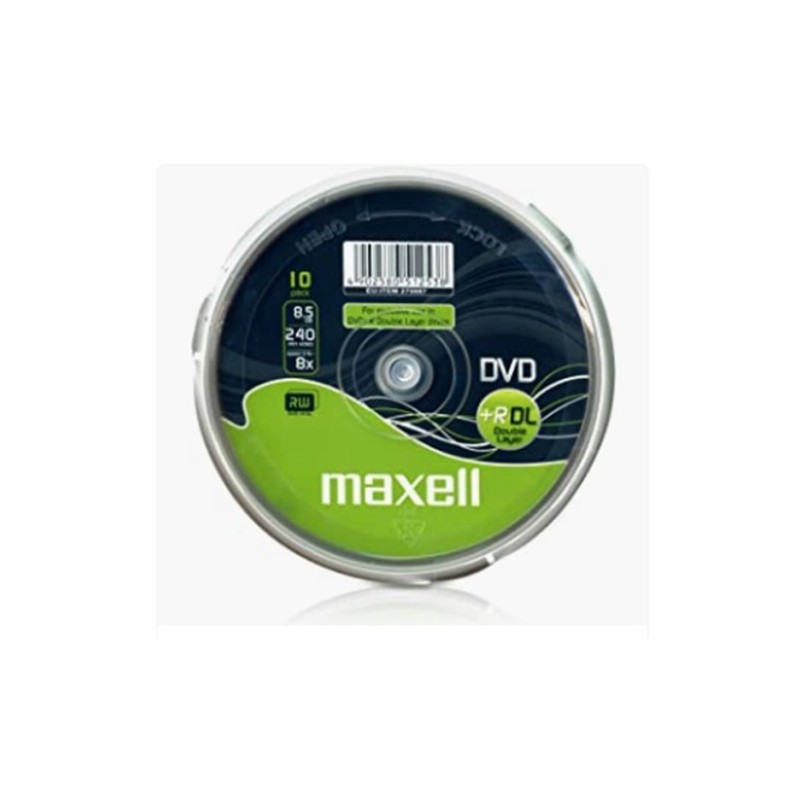 MAXELL DVD 85 GB GRABABLE DOBLE CAPA TARRINA 10 UNIDADES 4X