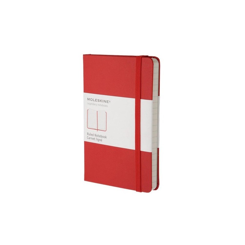 LIBRETA CLASICA TAPA DURA ROJA L 13X21CM RAYADA MOLESKINE QP060R