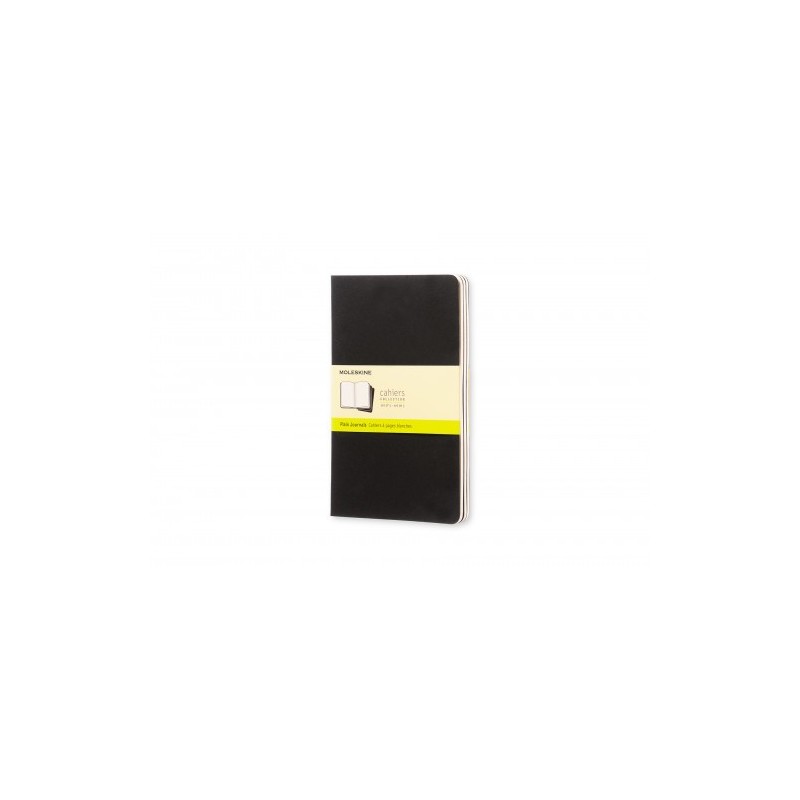 SET DE 3 LIBRETAS CAHIER NEGRAS L 13X21CM LISAS MOLESKINE QP318