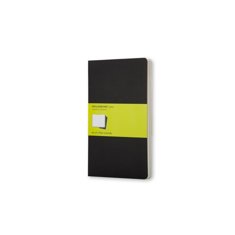 SET DE 3 LIBRETAS CAHIER NEGRAS P 9X14CM LISA MOLESKINE QP313