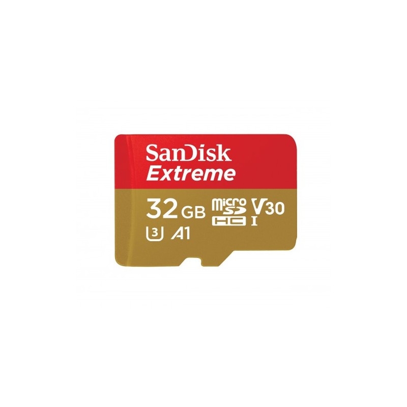 Sandisk Extreme memoria flash 32 GB MicroSDHC Clase 10 UHS I