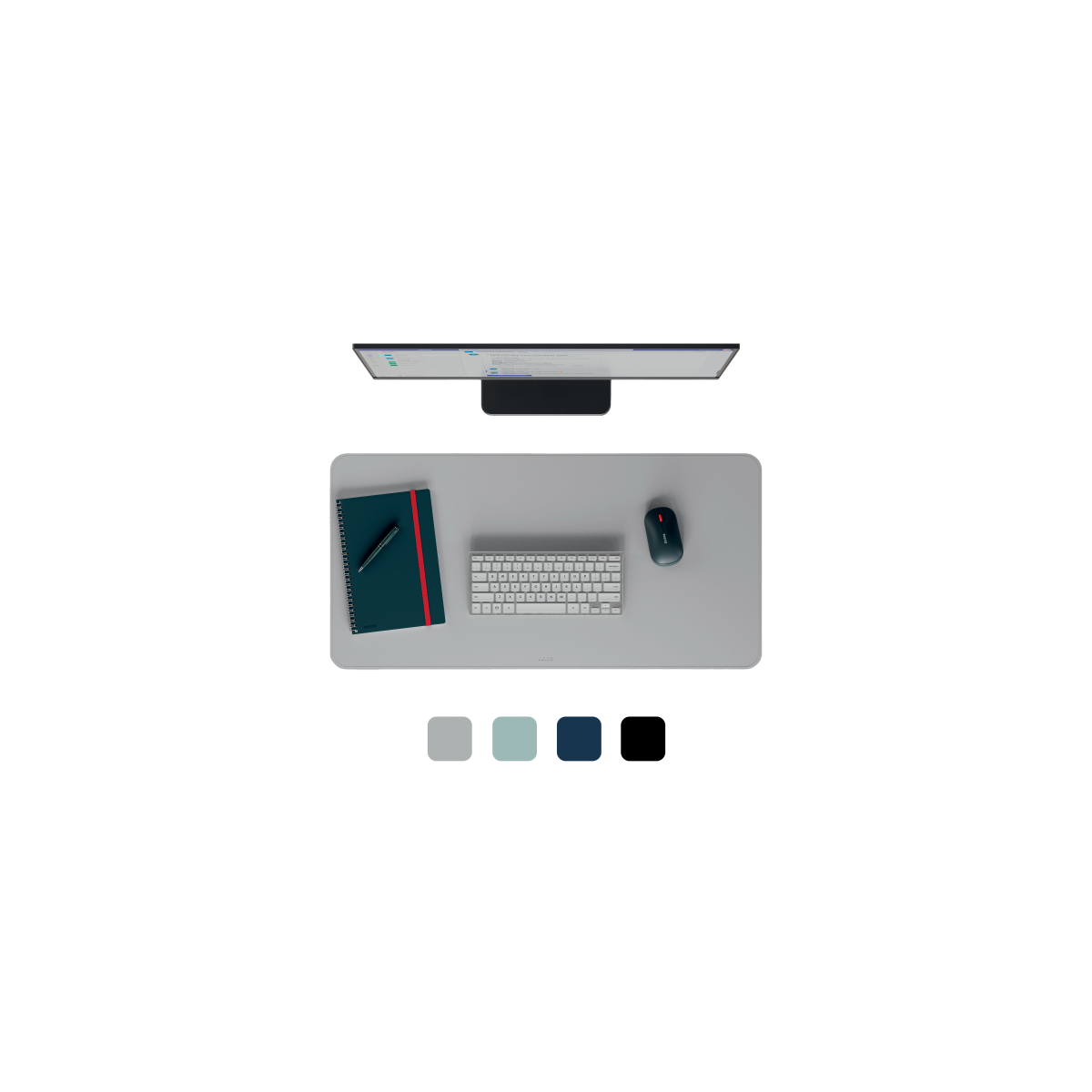 ALFOMBRILLA DE SOBREMESA 80 X 40 CM GRIS CLARO LEITZ 53820085