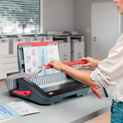 ENCUADERNADORA CANUTILLO CB25 COLOR NEGRO PLATEADO GBC 4410063