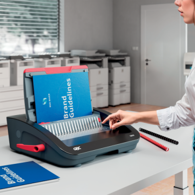 ENCUADERNADORA CANUTILLO CB25 E COLOR NEGRO PLATEADO GBC 4410064