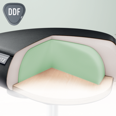 TABURETE LEITZ ERGO CON RUEDAS COLOR NEGRO KENSINGTON 65780095