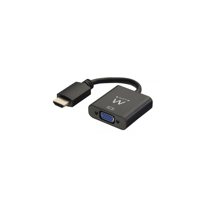 Ewent EW9864 adaptador de cable de video 02 m HDMI VGA 35mm Negro