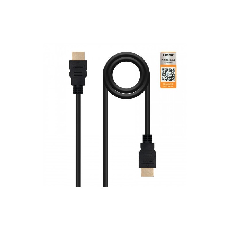 Nanocable HDMI V20 2m cable HDMI HDMI tipo A Estandar Negro