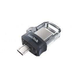 Sandisk Ultra Dual m30 unidad flash USB 32 GB USB Type A Micro USB 32 Gen 1 31 Gen 1 Negro Plata Transparente