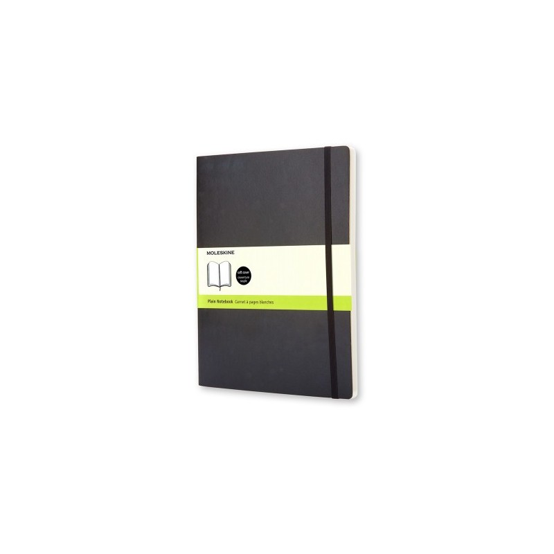 LIBRETA CLASICA TAPA BLANDA NEGRA XL 19X25CM LISA MOLESKINE QP623