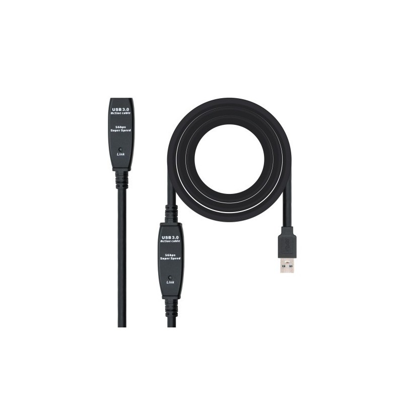 Nanocable Cable USB 30 prolongador con amplificador tipo A M A H 10m