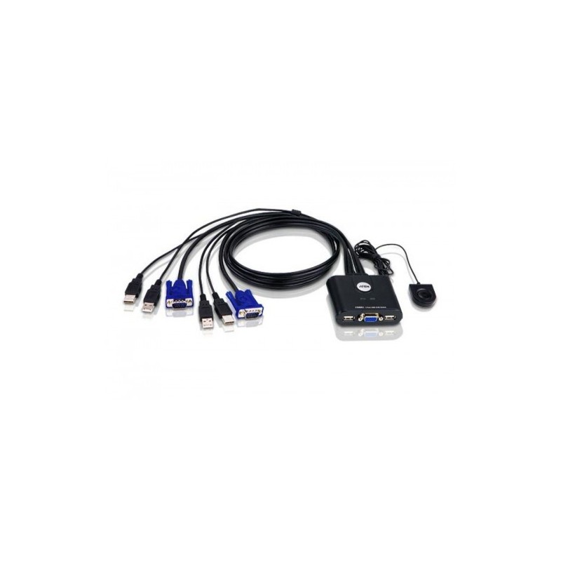 Aten CS22U interruptor KVM Negro