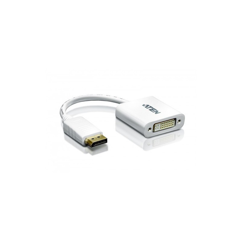 Aten DisplayPort DVI Adapter DisplayPort Male DVI I Female Blanco