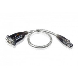 Aten UC232A cambiador de genero para cable USB RS 232 Plata