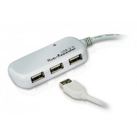 ATEN Cable extensor USB 20 de 12 m con hub de cuatro puertos soporta conexion en cadena hasta 60 m