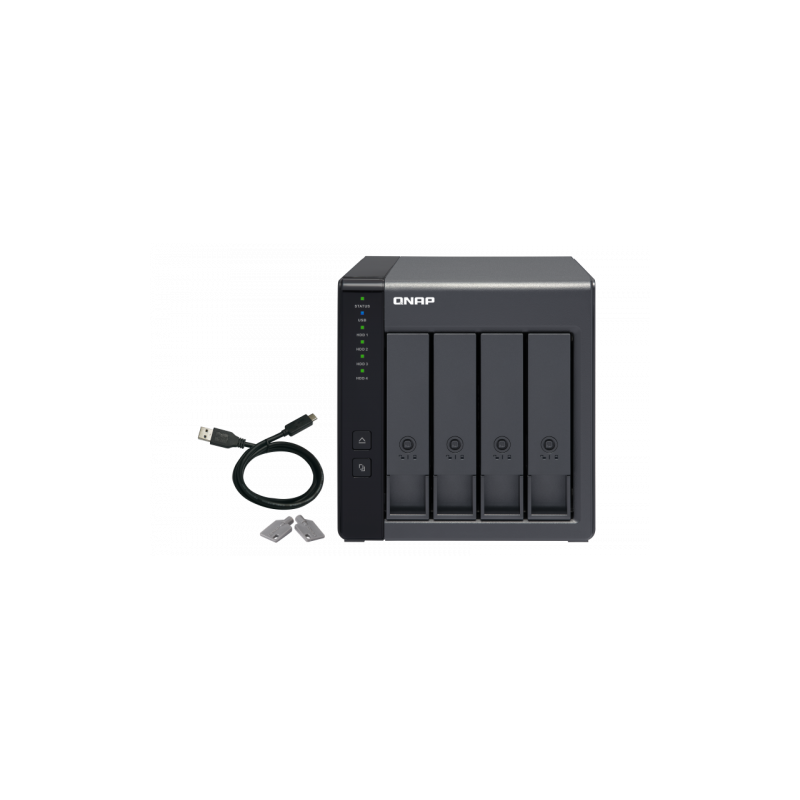QNAP TR 004 unidad de disco multiple Negro