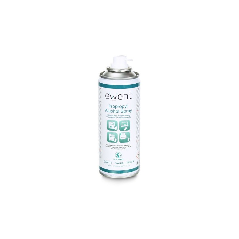 Ewent EW5613 kit de limpieza para computadora Impresora Espray para limpieza de equipos 200 ml