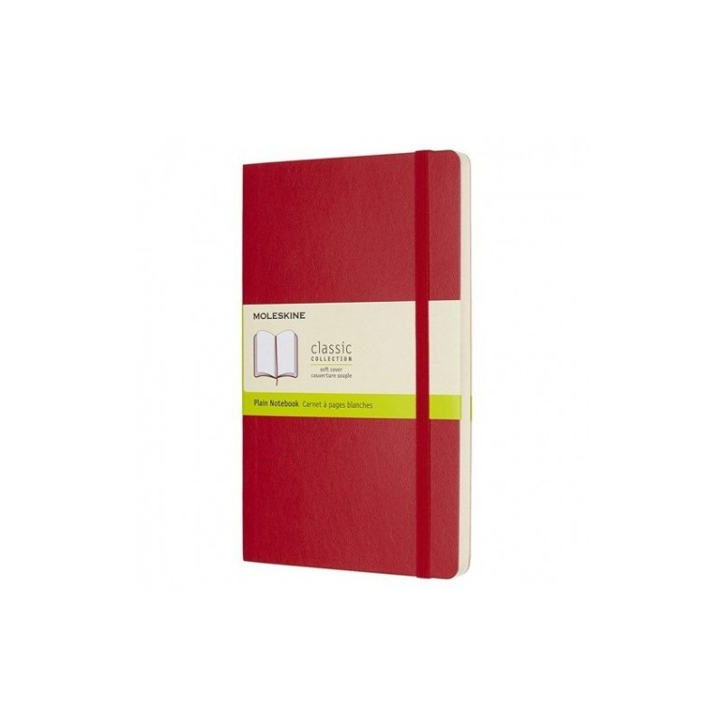 LIBRETA CLASICA TAPA BLANDA ROJO ESCARLATA L 13X21CM LISA MOLESKINE QP618F2