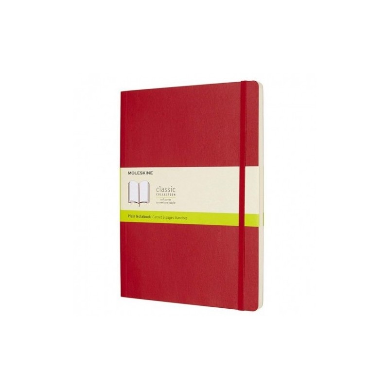 LIBRETA CLASICA TAPA BLANDA ROJO ESCARLATA XL 19X25CM LISA MOLESKINE QP623F2