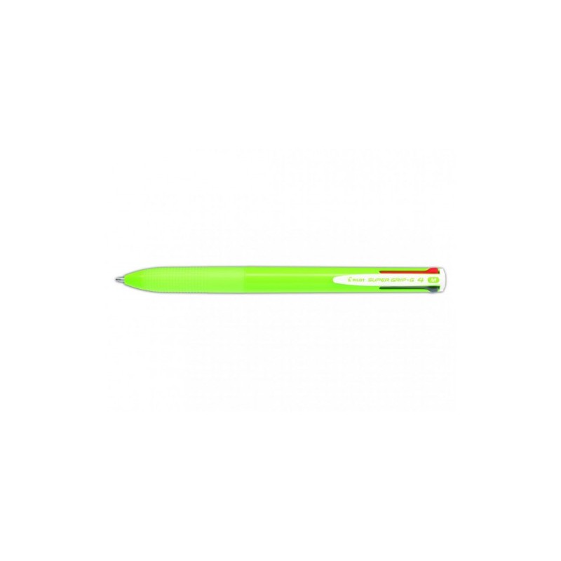 BOLIGRAFO SUPERGRIP G 4 COLORES CUERPO COLOR VERDE LIMA PILOT BPKGG 35M LG