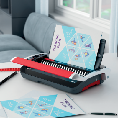 ENCUADERNADORA CANUTILLO CB15 COLOR NEGRO PLATEADO GBC 4410061