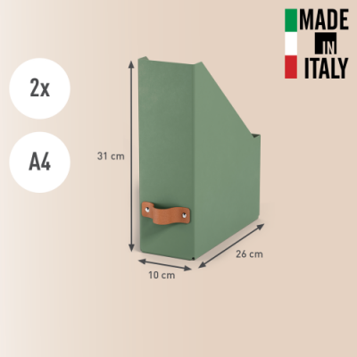 PACK 2 REVISTEROS DE CARToN COLOR VERDE LEITZ 24710050