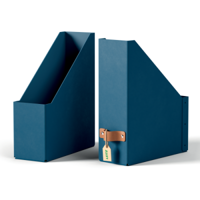 PACK 2 REVISTEROS DE CARToN COLOR AZUL LEITZ 24710068