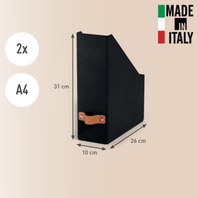 PACK 2 REVISTEROS DE CARToN COLOR NEGRO LEITZ 24710095