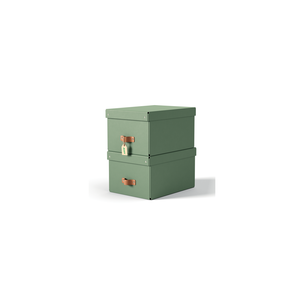 PACK 2 CAJAS DE ALMACENAMIENTO CARToN MEDIANA COLOR VERDE LEITZ 61490050